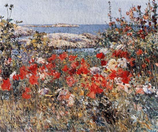 Childe Hassam Celia Thaxter Garden, 1890 Sweden oil painting art